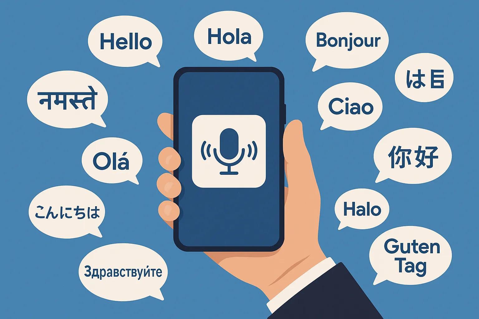 Voice Translator language selection interface